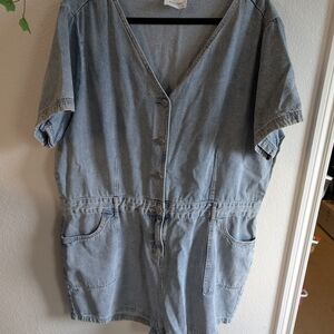 ANDREE BY UNIT Blue Denim Jumpsuit
